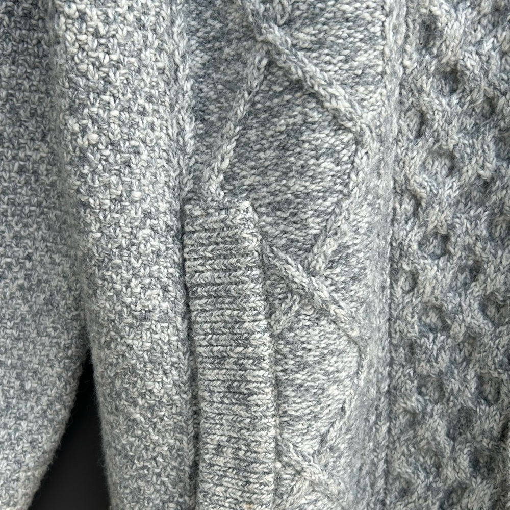 Windriver Heritage Gray Cable Knit Cardigan - Picture 2 of 7